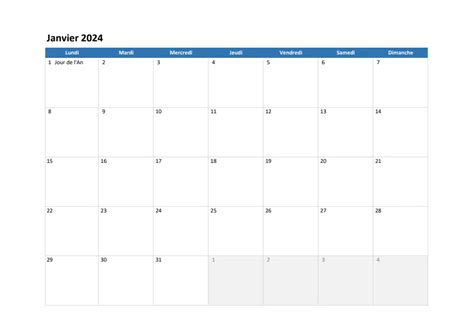 Calendrier 2024 à Imprimer Pdf Et Excel Planète Excel