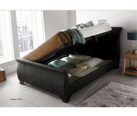 Brown Leather Sleigh Bed Odditieszone