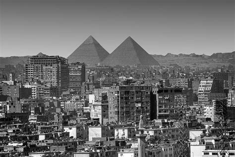 Cityscape Of Cairo, Pyramids, Egypt Photograph by Anik Messier