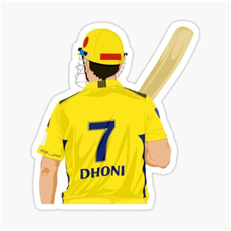 Ms Dhoni Sticker For Sale By Ayushkaagarwal Redbubble