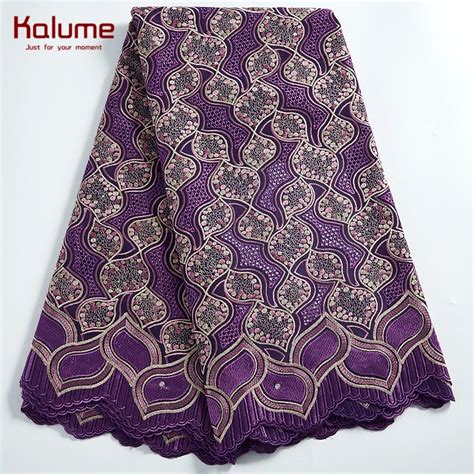 Kalume African Cotton Lace Fabric 5 Yards Nigerian Cotton Lace Fabric