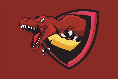 tirano saurio Rex mascota logo vector ilustración 22915873 Vector en