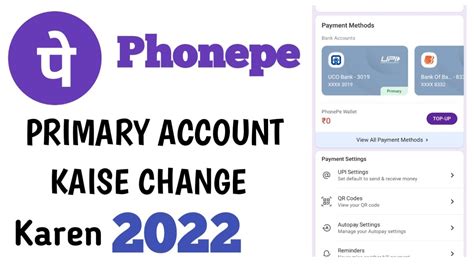 Phonepe Par Primary Account Kaise Banaye How To Change Phonepe