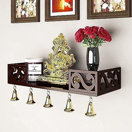 Decorden Wood Wall Mount Temple Mandir Wall Shelf Wooden Mandir Wooden