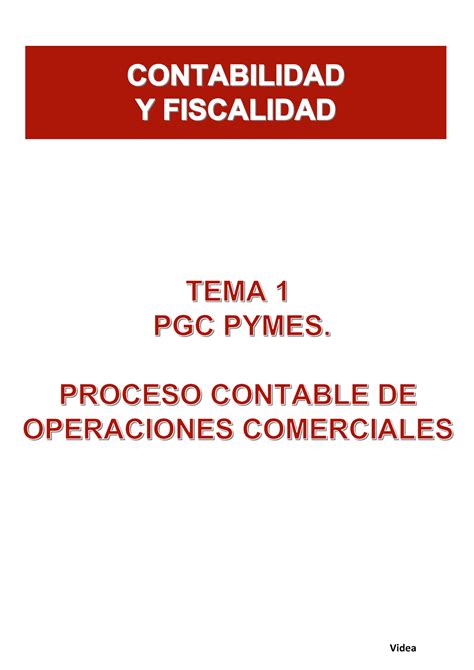 Tema 1 PGC Pymes Videa ÍNDICE 1 INTRODUCCION NORMALIZACIÓN Y