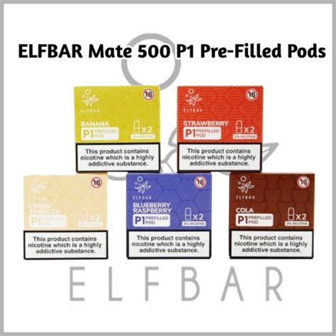 ELF BAR Mate 500 P1 Pre Filled Pods 20mg 2 Pack Vapour Monster