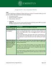 PGDDB Assignment 8 Your Innovation Barriers Pdf Assignment 9 Your