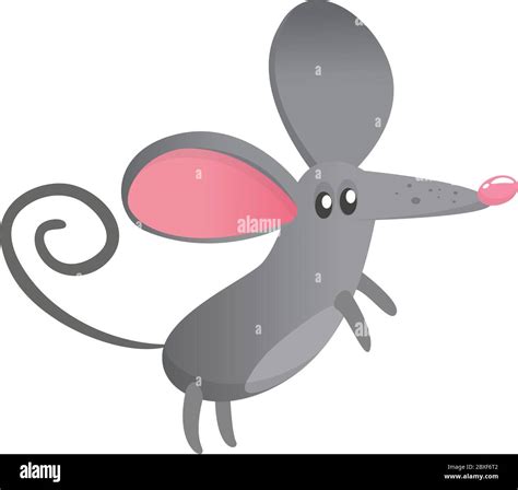 Cute Cartoon Mouse Vector Illustration Isolated Stock Vector Image