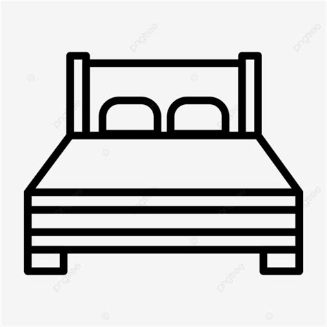 Bed Line Icon Vector Bed Icon Bed Bedroom Png And Vector With