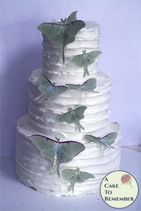 9 Edible Luna Moth Cake Decorations For A Woodland Wedding Etsy