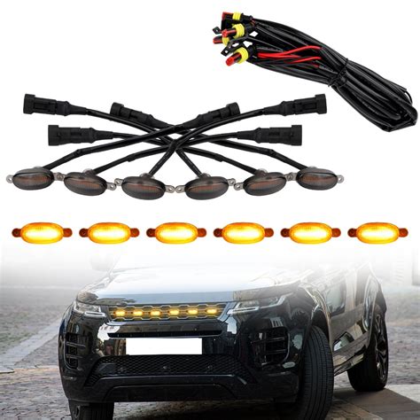 Led Amber Grille Lighting Kit Smd Universal Car Eagle Eye Light