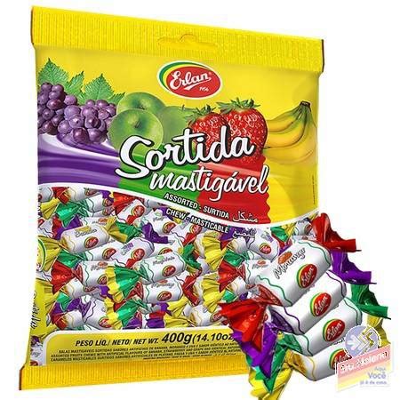 Bala Macia Sortida Pacote Erlan Ice Kiss Santa Rita Doces Balas Macio