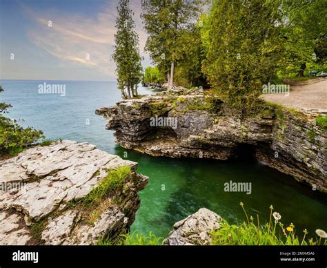 Landscape With Lake And Coastline Cave Point County Park Lake