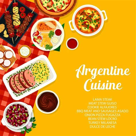 Argentine cuisine restaurant menu vector cover 23592633 Vector Art at ...