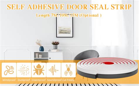 Ormein D Shape Rubber Weather Stripping Door Seal Strip Draught