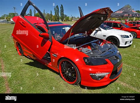 holden ss ute wth gullwing doors, in red, heavily customized at 'glen ...