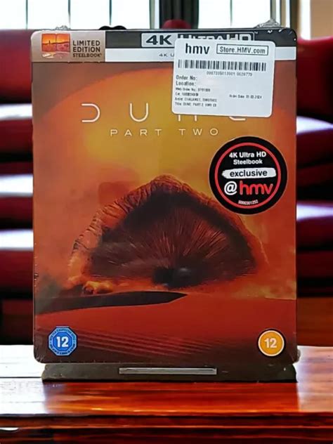 DUNE PART TWO 2024 4K Uhd Steelbook Hmv Ltd Ed Dolby Vision Atmos