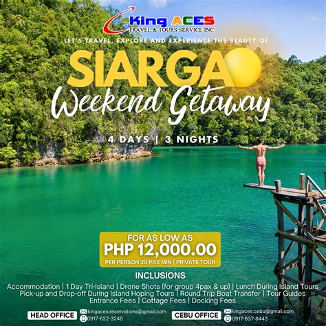King - 🎁 𝐈𝐍𝐂𝐋𝐔𝐒𝐈𝐎𝐍𝐒: 🏨 Accommodation 🚤 1 Day Tri-Island Tour (Naked