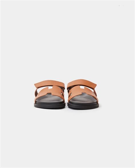 Herm S Chypre Naturel Calfskin Sandals Kurated Luxury