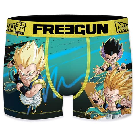 Freegun Calecon Boxer Garcon Microfibre Dragon Ball Super Bleu Jaune