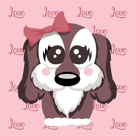 Vector design of tender love puppy illustration 1941875 Vector Art at ...