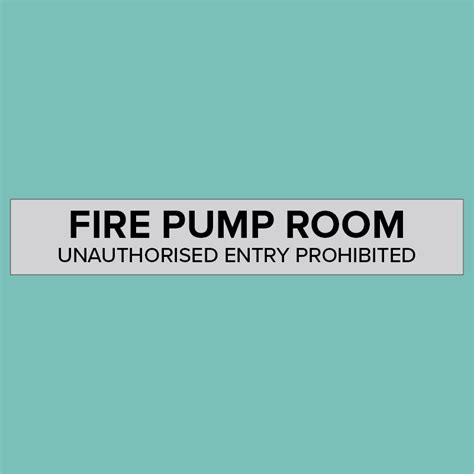 Fire Pump Room Sign – Statutory Signs