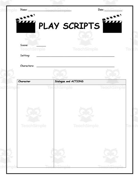 Script Writing Template 2 by Teach Simple