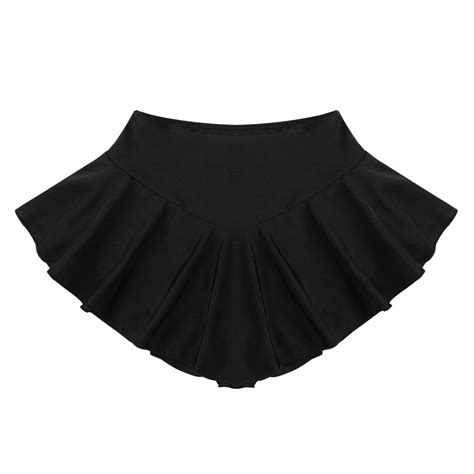 Sexy Women Flared Skate Micro Skirt Mini Costumes Ballroom Dancewear