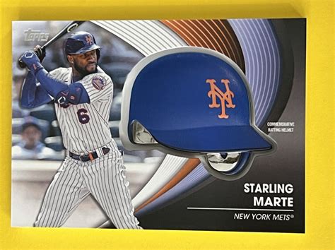 Topps Update Starling Marte Batting Helmet Relic Insert New York