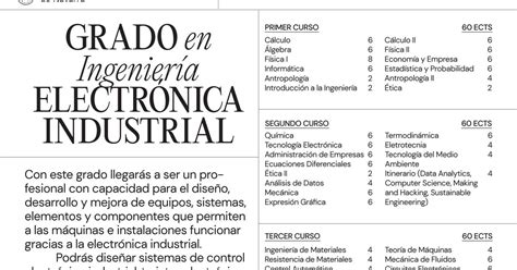 Ficha Tecnun Grado En Ingenieria En Electr Nica Industrial By