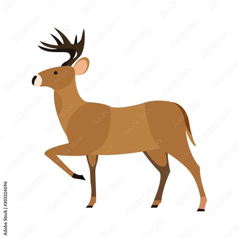 Reindeer deer emoji vector illustration Stock Vector | Adobe Stock