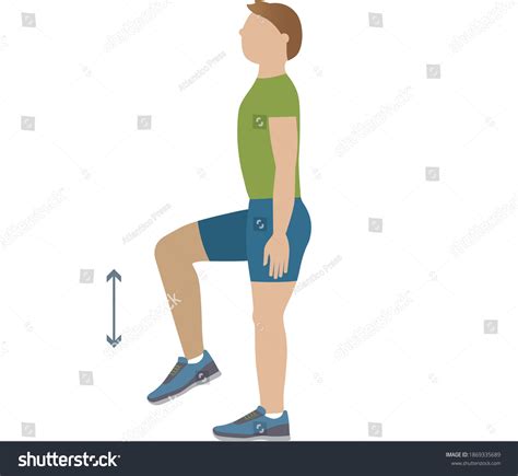 Man Doing Knee Exercise Illustration Stock Vector Royalty Free