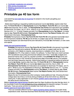 Fillable Online Barly 2fh BPrintable Pab 40 Tax Form Your Free