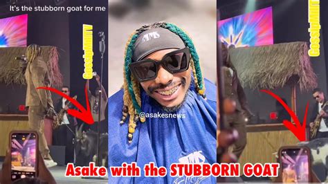 Watch The Moment Asake Perform On Stage With A Stubborn Goat In Atlanta Youtube