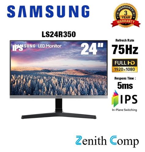 Jual Monitor Samsung 24 Ips Fhd 75hz Hdmi Vga Ls24r350 Di Lapak