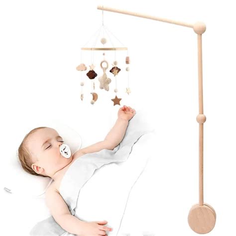 Baby Crib Mobile Boho Nursery Mobiles Hanging Ceiling Wooden Decoration