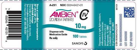 Ambien Fda Prescribing Information Side Effects And Uses