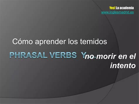 Phrasal verbs en inglés PPT Descarga Gratuita