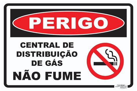 Placa Perigo Central De Distribui O De G S Afonso Sinaliza Es