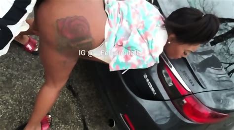 Big Ass Fucked In Public Over Her Car Pt