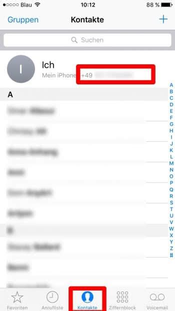 Eigene Nummer Anzeigen Am IPhone