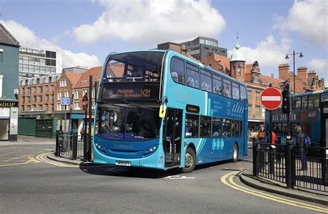 Arriva North East 7525 X21 Newcastle Seen Leaving Haymarke Flickr