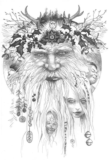 Printable Winter Solstice Coloring Pages