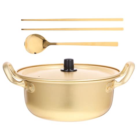 Set Hot Pot Pot Double Handle Pot Noodle Cooking Pot Aluminum Wok