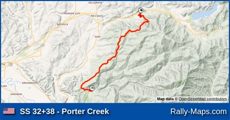 Ss 3238 Porter Creek Stage Map Olympus Rally 1987 Wrc 🌍 Rally