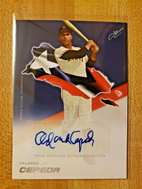 Orlando Cepeda Auto 2019 Topps X Lindor Autograph Puerto Rican Heritage