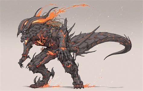 (30) JSH on Twitter: "Ifrit. https://t.co/EAoiTNDIDV" / Twitter | Fantasy creatures art ...