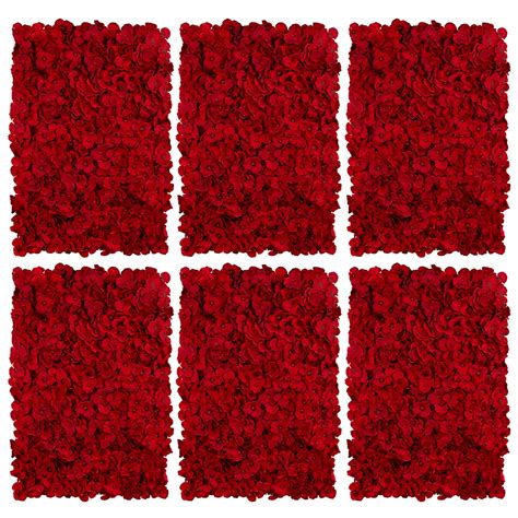 Flower Wall Panel Backdrop Decor Blosmon Red Artificial Floral