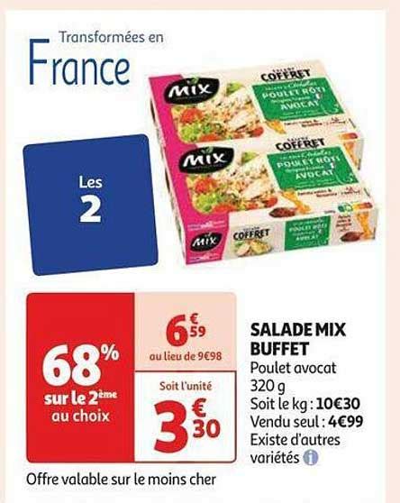 Promo Salade Mix Buffet Chez Auchan Icatalogue Fr