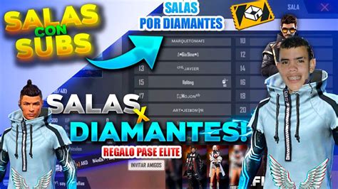 Salas Privadas Por Pase Elite Y Diamantes Sorteos Free Fire En Vivo